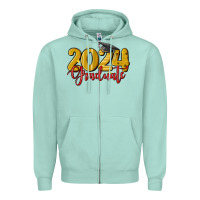 Seafoam 2024 graduate Zipper Hoodie - MaliasSmallBusiness