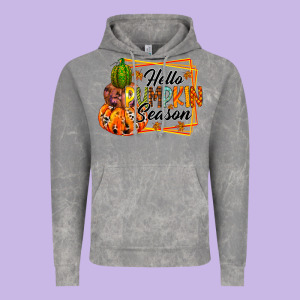 Hello Pumpkin Season Vintage Hoodie Designed By Racoondesign