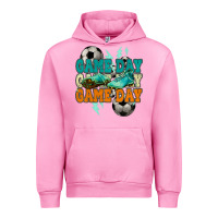 Fuchsia Pink Game day lightning bolt soccer Urban Hoodie - HowdyJamesFarm