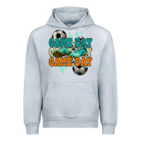 Heather Grey Game day lightning bolt soccer Urban Hoodie - HowdyJamesFarm