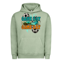 Pigment Oil Green Game day lightning bolt soccer Urban Hoodie - HowdyJamesFarm