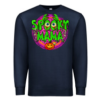 Navy spooky mama Premium Sweatshirt - BundleAndBundleShop