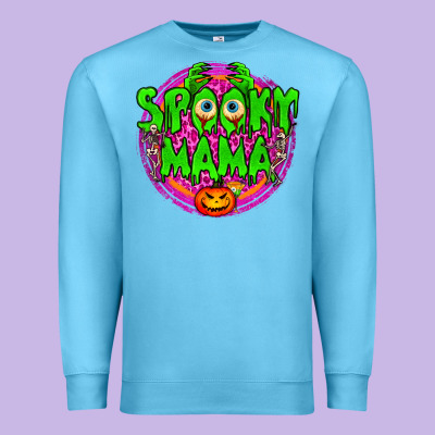 Spooky Mama Premium Sweatshirt Designed By Bundleandbundleshop