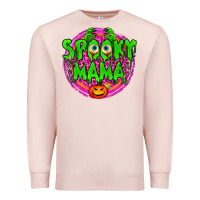Pale Pink spooky mama Premium Sweatshirt - BundleAndBundleShop