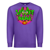 Purple spooky mama Premium Sweatshirt - BundleAndBundleShop