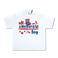 White all american boy Urban Heavy Tee - AdoDesignShop