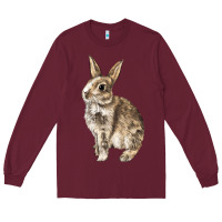 Burgundy Rabbit Long Sleeve Tee - LillyAllenDesigns