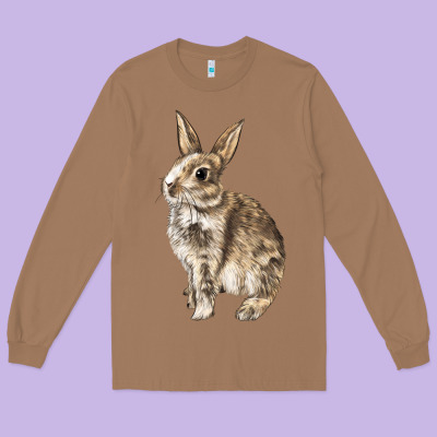Rabbit Long Sleeve Tee Designed By Lillyallendesigns