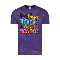 Cloud Purple happy 100th days of school cat Vintage Tee - Artiststas