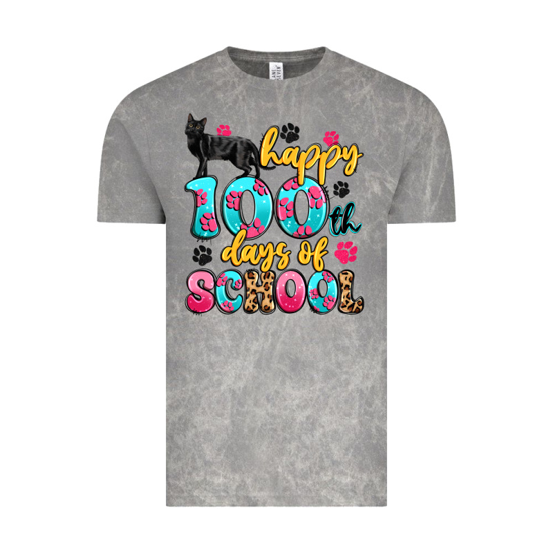 Happy 100th Days Of School Cat Vintage Tee by Artiststas | Teevron
