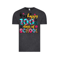 Vintage Black happy 100th days of school cat Vintage Tee - Artiststas