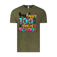 Vintage Olive happy 100th days of school cat Vintage Tee - Artiststas