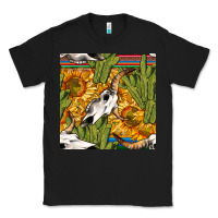 Black western bull skull seamless pattern Classic Tee - BundleAndBundleShop