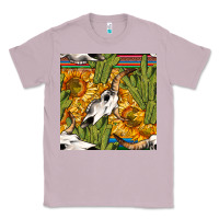 Lilac western bull skull seamless pattern Classic Tee - BundleAndBundleShop