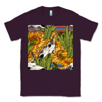 Plum western bull skull seamless pattern Classic Tee - BundleAndBundleShop