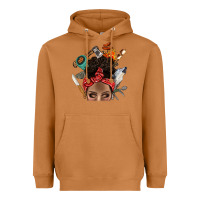 Meerkat Wild Camping Afro Messy Bbs Heavyweight Hoodie - BundleAndBundleShop