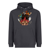Smoke Wild Camping Afro Messy Bbs Heavyweight Hoodie - BundleAndBundleShop