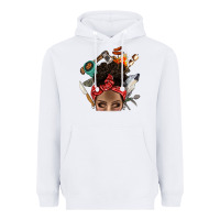 White Wild Camping Afro Messy Bbs Heavyweight Hoodie - BundleAndBundleShop