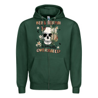 Sports Green being normal is painfully overrated Zipper Hoodie - MaliasSmallBusiness