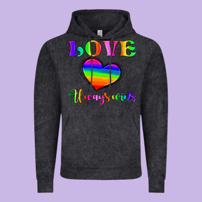 Love Always Wins Vintage Hoodie Designed By Hra Design Shop
