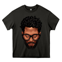 Asphalt bearded black man portrait Heavy Core Tee - texasbilliewilder