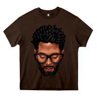 Chocolate Brown bearded black man portrait Heavy Core Tee - texasbilliewilder