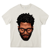 Cream bearded black man portrait Heavy Core Tee - texasbilliewilder