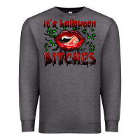 Charcoal Heather it's halloween bitches Premium Sweatshirt - BundleAndBundleShop
