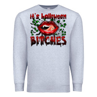 Heather Grey it's halloween bitches Premium Sweatshirt - BundleAndBundleShop