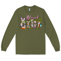 Army Green blessed gigi easter Long Sleeve Tee - BarkalooDesign