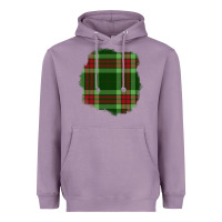 Lavender Christmas Tartan Patch Heavyweight Hoodie - BundleAndBundleShop