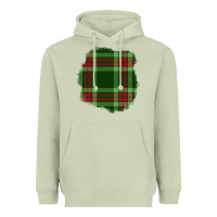Matcha Christmas Tartan Patch Heavyweight Hoodie - BundleAndBundleShop