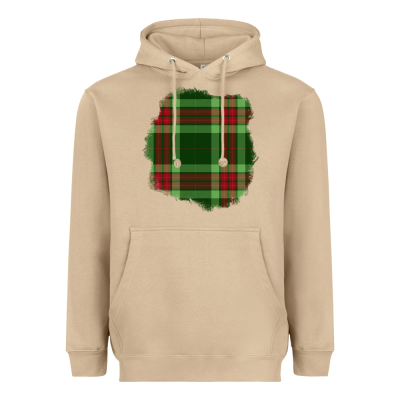 Christmas Tartan Patch Heavyweight Hoodie by BundleAndBundleShop | Teevron