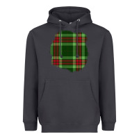 Smoke Christmas Tartan Patch Heavyweight Hoodie - BundleAndBundleShop
