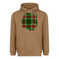 Toasted Coconut Christmas Tartan Patch Heavyweight Hoodie - BundleAndBundleShop