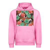 Fuchsia Pink succulents and cowhide Urban Hoodie - TumblerDesignByShophia