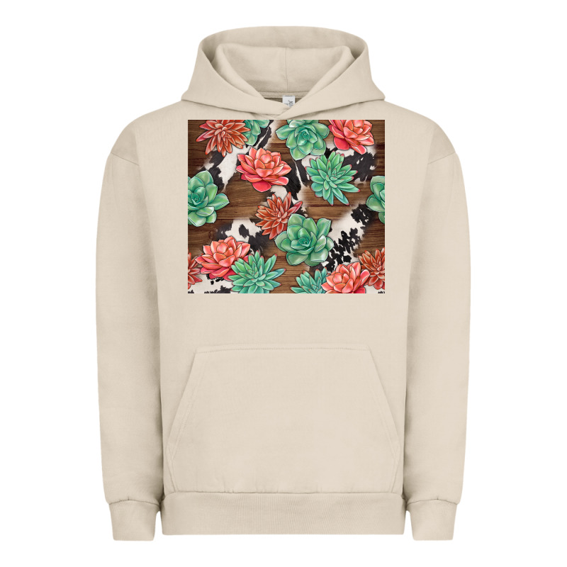 Succulents And Cowhide Urban Hoodie by TumblerDesignByShophia | Teevron