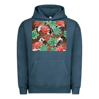 Pigment Midnight Navy succulents and cowhide Urban Hoodie - TumblerDesignByShophia