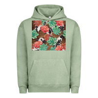 Pigment Oil Green succulents and cowhide Urban Hoodie - TumblerDesignByShophia