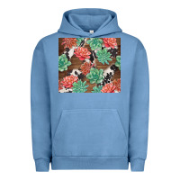 Pigment Pebble Blue succulents and cowhide Urban Hoodie - TumblerDesignByShophia
