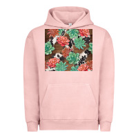 Pigment Salmon succulents and cowhide Urban Hoodie - TumblerDesignByShophia