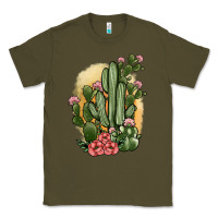 Army Green cactus Classic Tee - JahusDesignShop