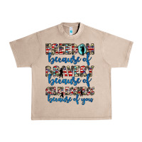 French Oak freedom because of bravery because of selflessness because of you Urban Heavy Tee - JahusDesignShop