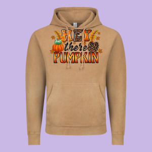Hey There Pumpkin Vintage Hoodie Designed By Racoondesign
