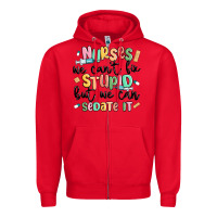 Red nurses we cant fix stupid Zipper Hoodie - MaliasSmallBusiness