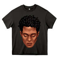 Asphalt black man portrait Heavy Core Tee - texasbilliewilder