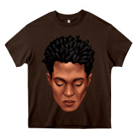 Chocolate Brown black man portrait Heavy Core Tee - texasbilliewilder