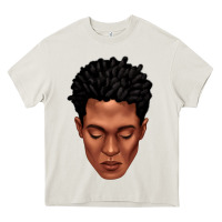 Black Man Portrait Heavy Core Tee | Teevron