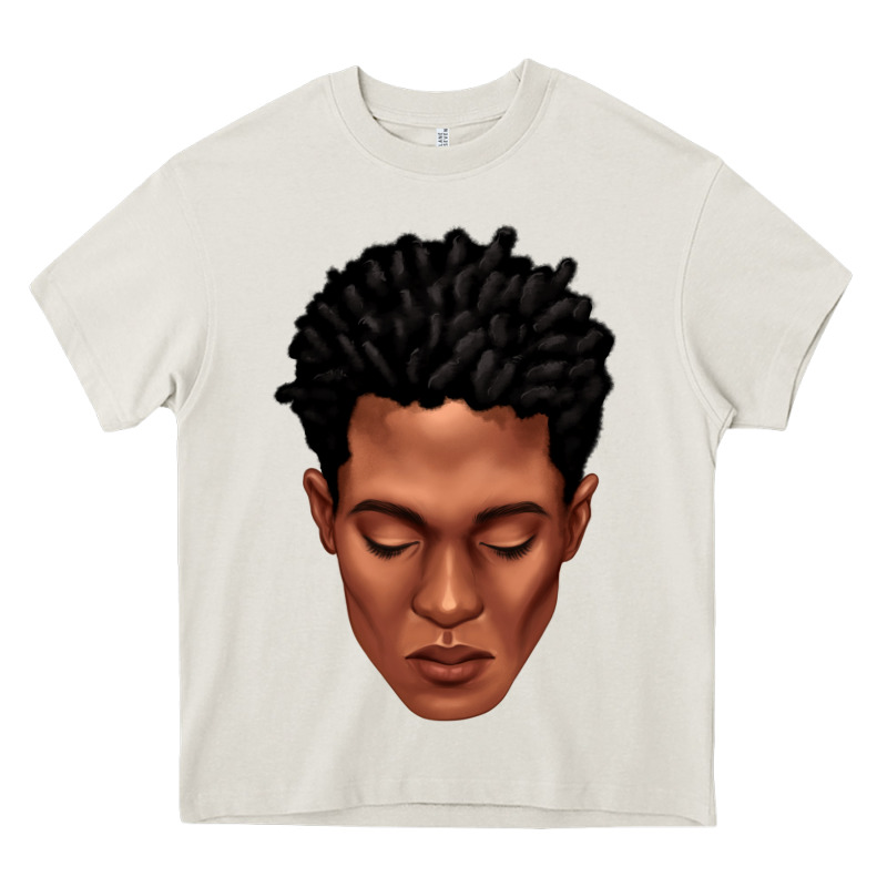 Black Man Portrait Heavy Core Tee by texasbilliewilder | Teevron