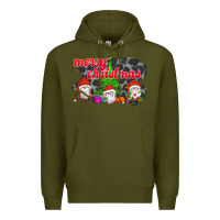 Army Green Merry Christmas - Gnome - Gnome Premium Hoodie - Bettercallsaul